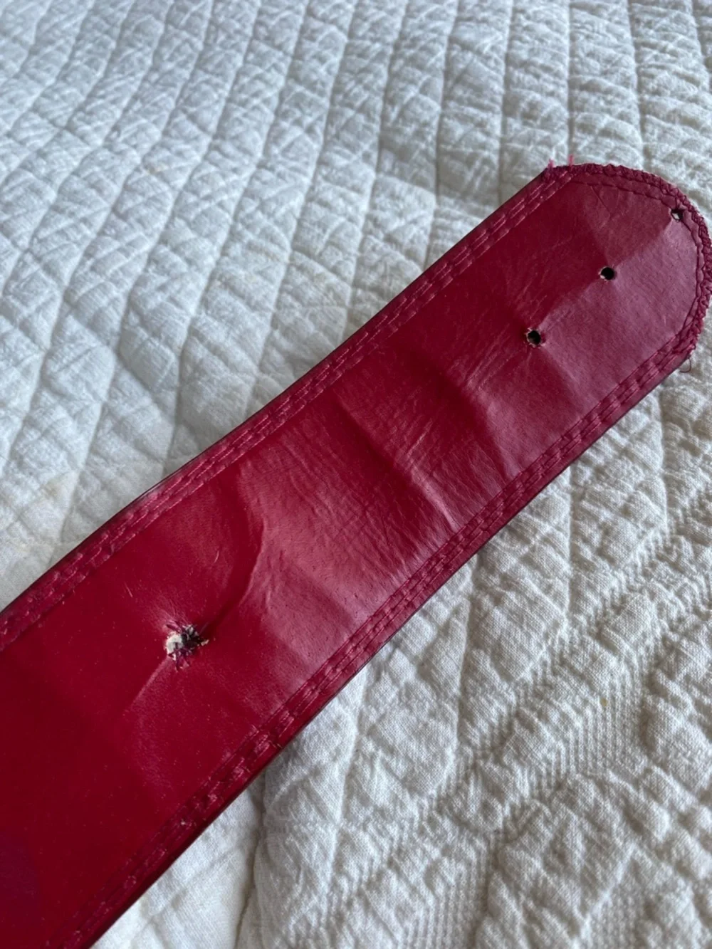 Retro 1980s style wide Burgundy Merlot Red Suede Women's Belt Silver Buckle 32”